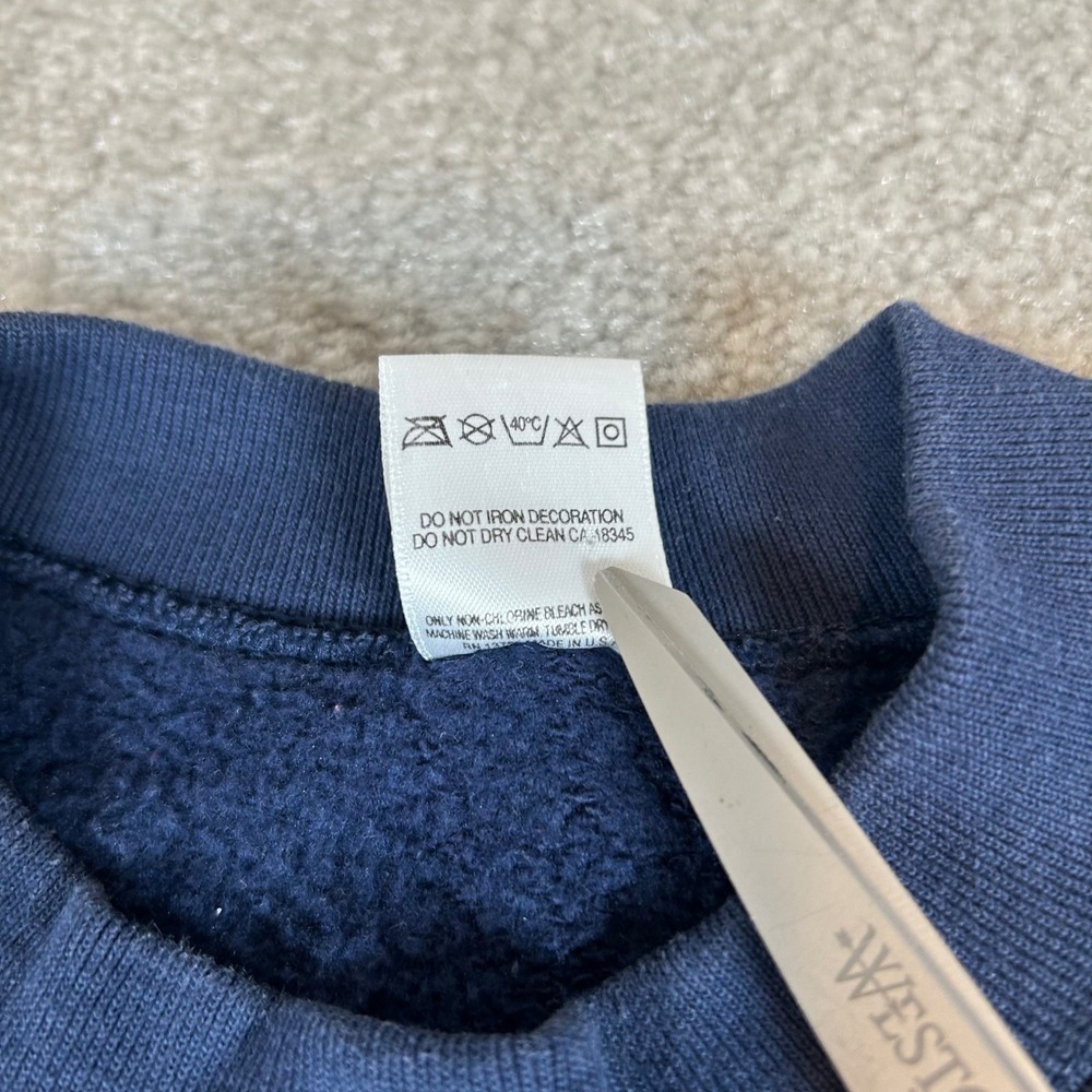 Vintage Fruit of the Loom Sweatshirt Mens XXL Navy Blue 1992 Virginia Blue Ridge - Picture 4 of 11